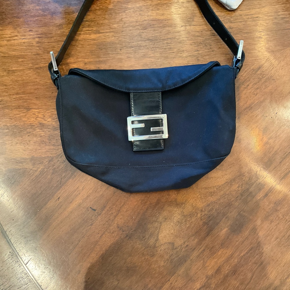 Iconic Fendi Vintage Black Baguette Shoulder Bag